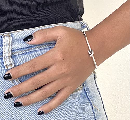 Handmade Silver Knot Cuff Bracelet for All