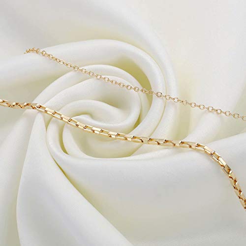 Elegant 14K Gold Layered Bracelets for Women