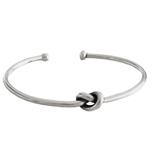 Handmade Silver Knot Cuff Bracelet for All