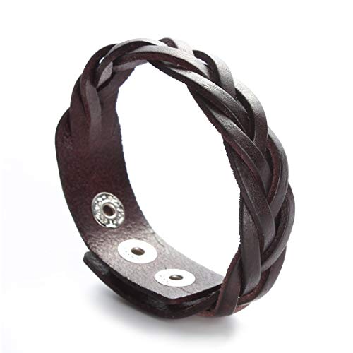 Braided Leather Bracelet for Men and Women