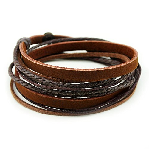 Multicolor Unisex Adjustable Leather Bracelet Cuff