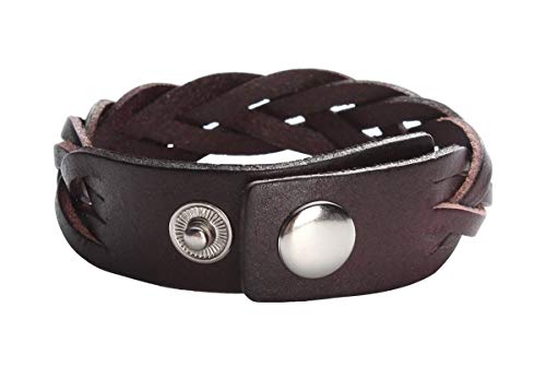 Braided Leather Bracelet for Men and Women
