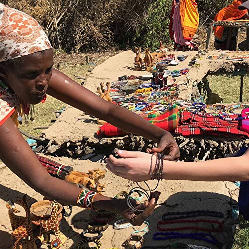 Handmade Maasai Beaded Bangles - Set of Three