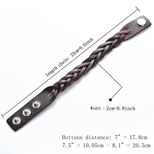 Braided Leather Bracelet for Men and Women