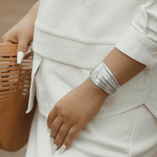 Shiny Boho Leather Wrap Stackable Bracelet for Women