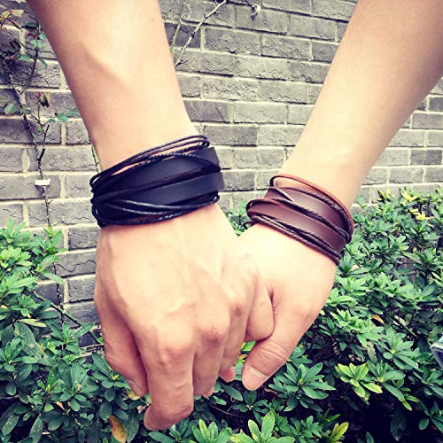Multicolor Unisex Adjustable Leather Bracelet Cuff
