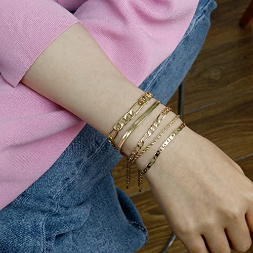 Trendy 14k Gold Filled Stackable Bracelets for Women