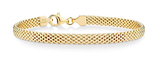 Elegant 18K Gold Mesh Link Bracelet for Women