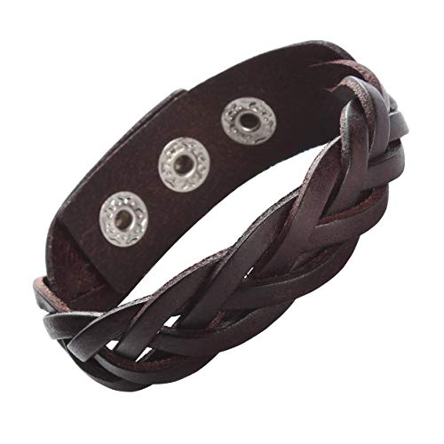 Braided Leather Bracelet for Men and Women