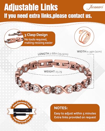 Women's Healing Copper Magnetic Bracelets with Tool