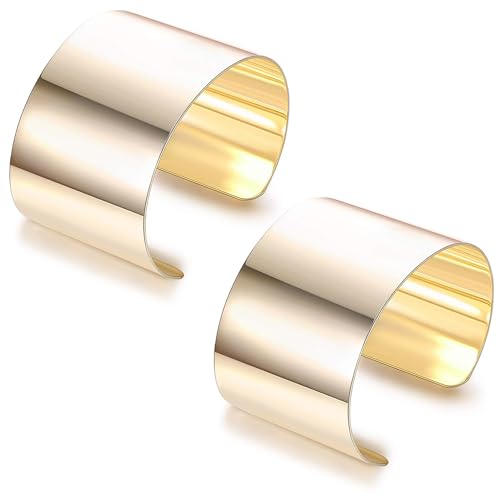 Adjustable Gold Cuff Bangle Bracelets for Women