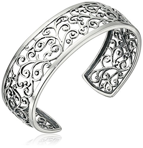 Moroccan Sterling Silver Filigree Cuff Bracelet