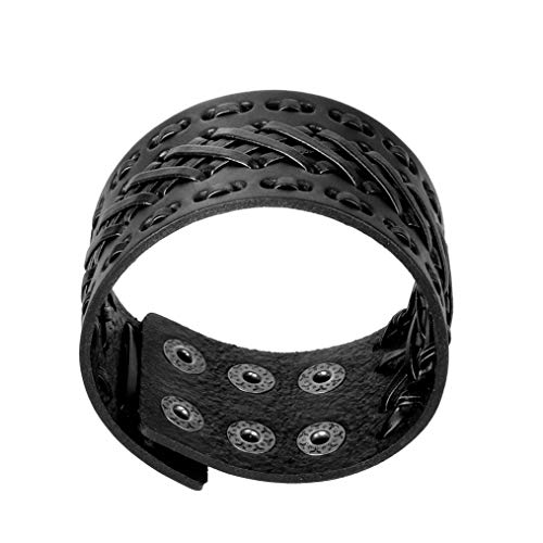 Handmade Moroccan Punk Leather Wide Cuff Bracelets