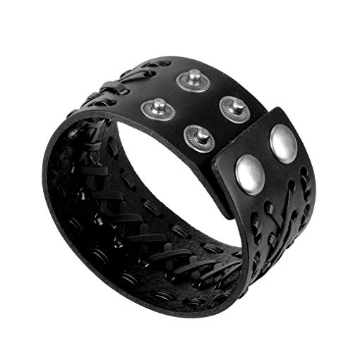 Handmade Moroccan Punk Leather Wide Cuff Bracelets