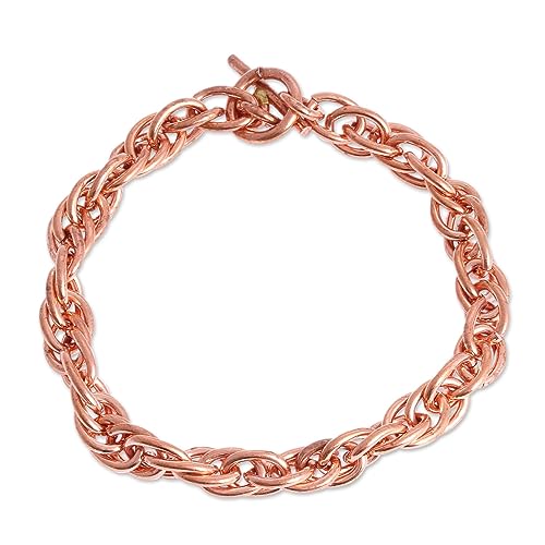 Handmade Moroccan Copper Chain Bracelet 'Bright Connection