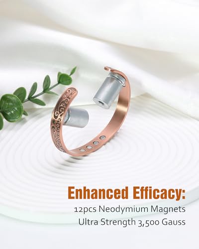 Jecanori Women's Copper Magnetic Healing Bracelets