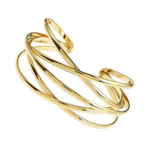 Elegant Gold Cuff Bangle Bracelet for Women