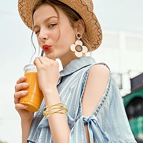 Elegant Gold Cuff Bangle Bracelet for Women