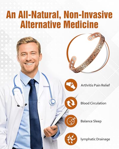 Jecanori Women's Copper Magnetic Healing Bracelets