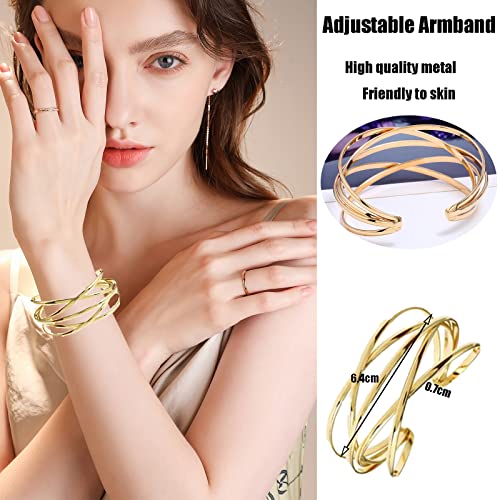 Elegant Gold Cuff Bangle Bracelet for Women