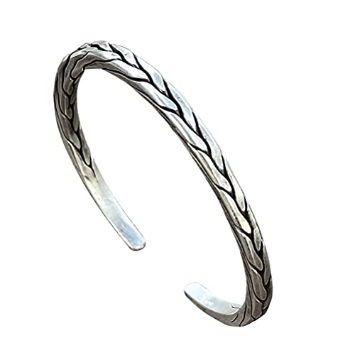 Handmade Braided Silver Cuff Bracelet for Everyone