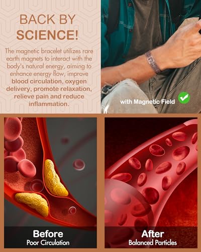 Antique Life Tree Copper Magnetic Bracelet for Men