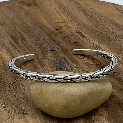 Handmade Braided Silver Cuff Bracelet for Everyone