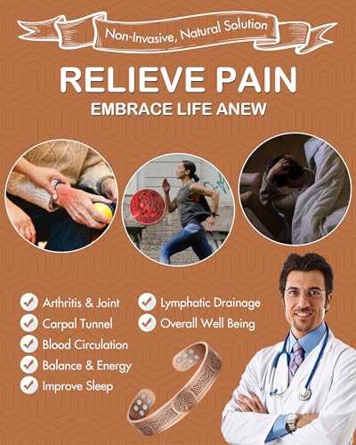 Antique Life Tree Copper Magnetic Bracelet for Men