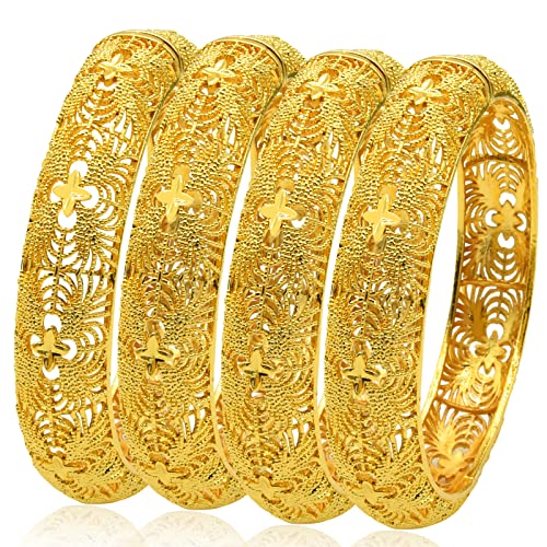 Ethiopian Gold Plated Wedding Bangles for Women
