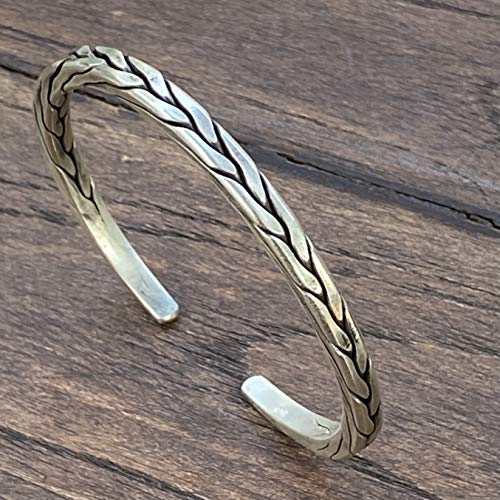 Handmade Braided Silver Cuff Bracelet for Everyone
