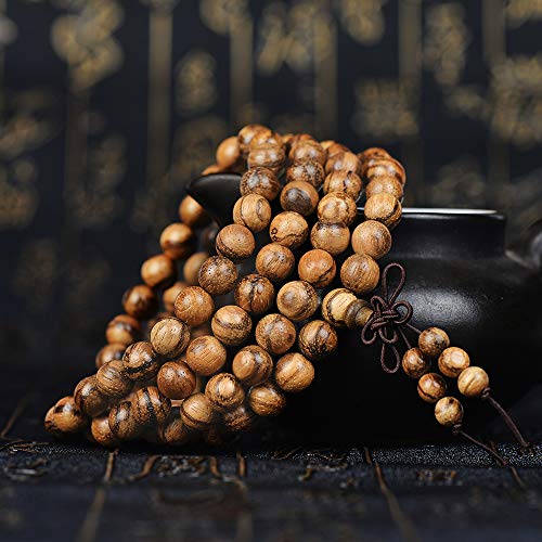 Sandalwood 108 Beads Elastic Mala Bracelet