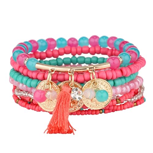Bohemian Multilayer Tassel Bracelets Set for Women