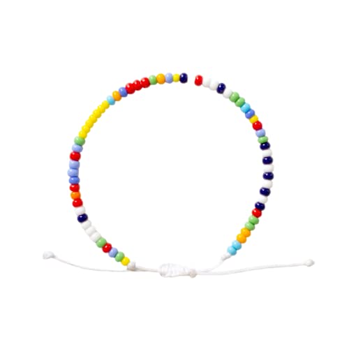 Rainbow Vegan Bead Bracelet - Handmade Bohemian Style