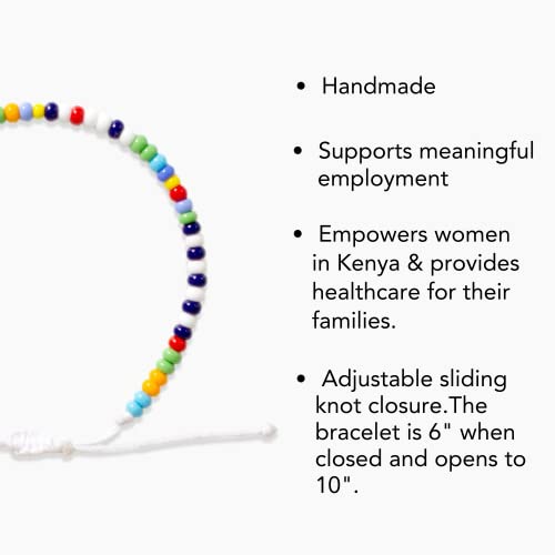 Rainbow Vegan Bead Bracelet - Handmade Bohemian Style