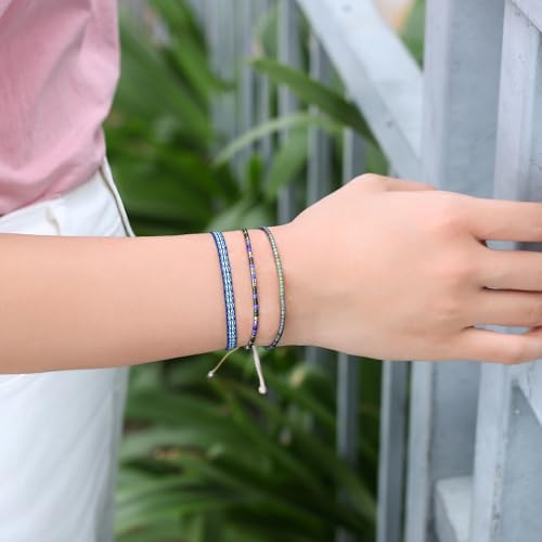 Handmade Colorful Crystal Shell Friendship Bracelets