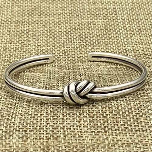 Handmade Sterling Silver Knot Cuff Bracelet