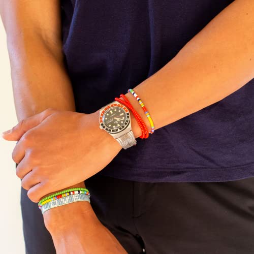 Rainbow Vegan Bead Bracelet - Handmade Bohemian Style