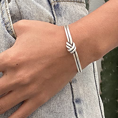 Handmade Sterling Silver Knot Cuff Bracelet