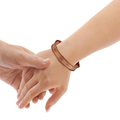 Embroidered Om Mandala Copper Magnetic Bracelet