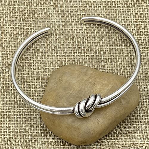 Handmade Sterling Silver Knot Cuff Bracelet