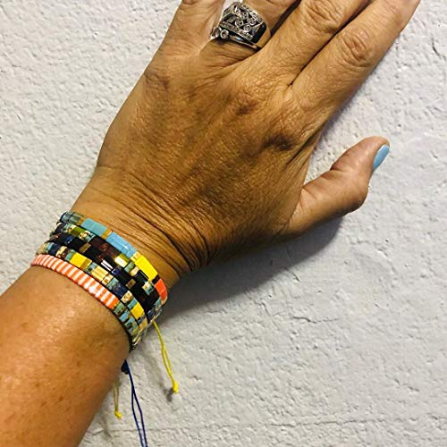 Handmade Tila Beaded Stretch Bracelet for Women