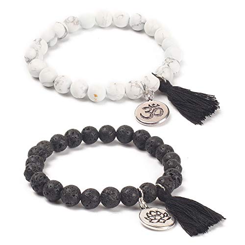 Handmade Natural Stone Mala Beads Bracelet