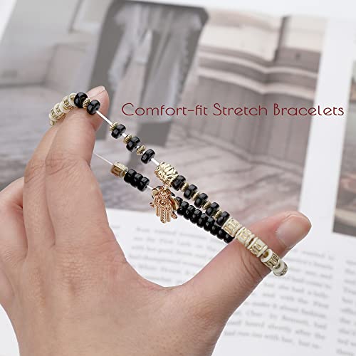 Bohemian Multilayer Evil Eye Bead Bracelets Set