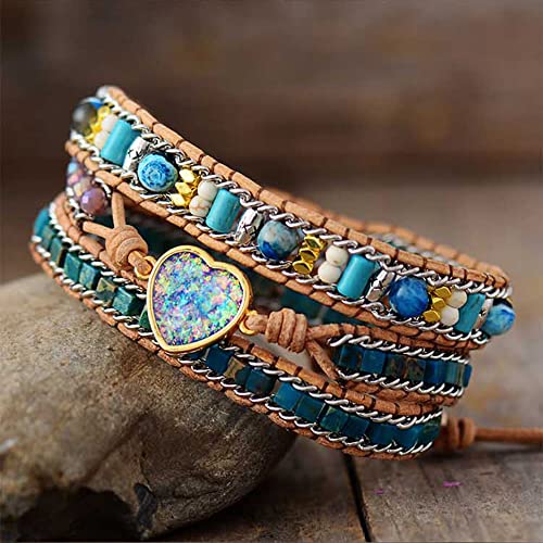 Boho Handmade Natural Stone Wrap Bracelets Collection