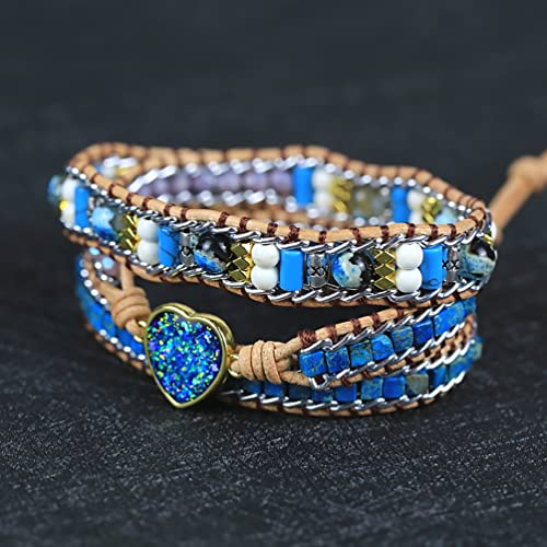 Boho Handmade Natural Stone Wrap Bracelets Collection