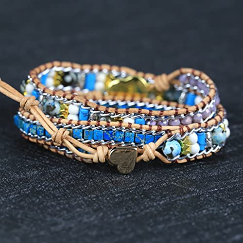 Boho Handmade Natural Stone Wrap Bracelets Collection
