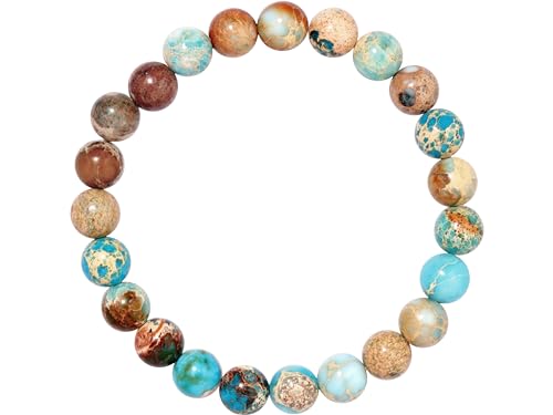 Turquoise Boho Elastic Beaded Bracelet for Women