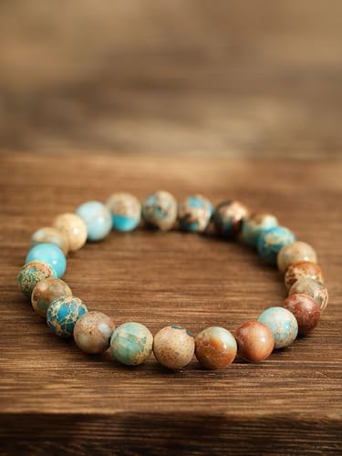 Turquoise Boho Elastic Beaded Bracelet for Women