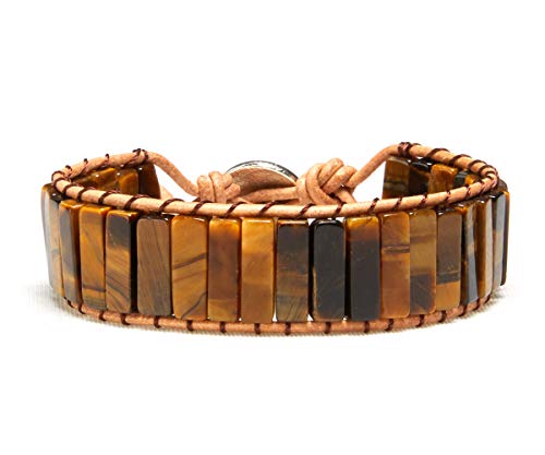 Handmade Bohemian 7 Chakra Leather Wrap Bracelet