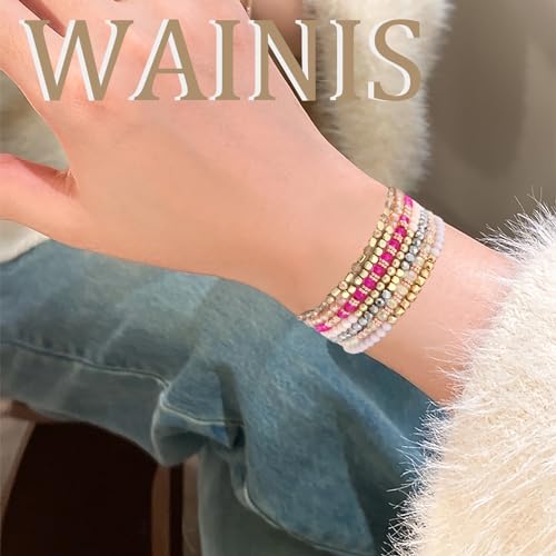 28Pcs Boho Beaded Stackable Moroccan Bracelets